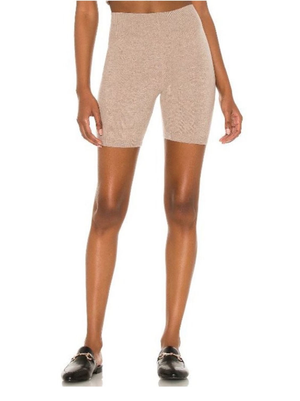 FRAME Cashmere Bike Shorts Mushroom Heather S